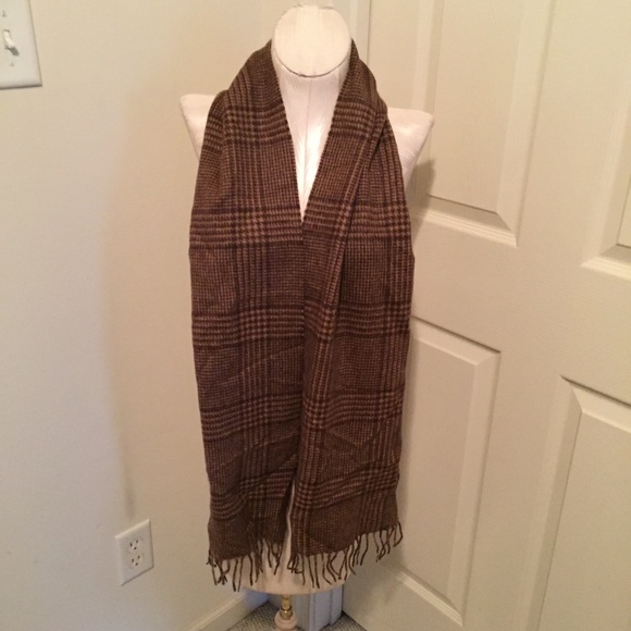 100% cashmere men’s scarf print ad item unused
